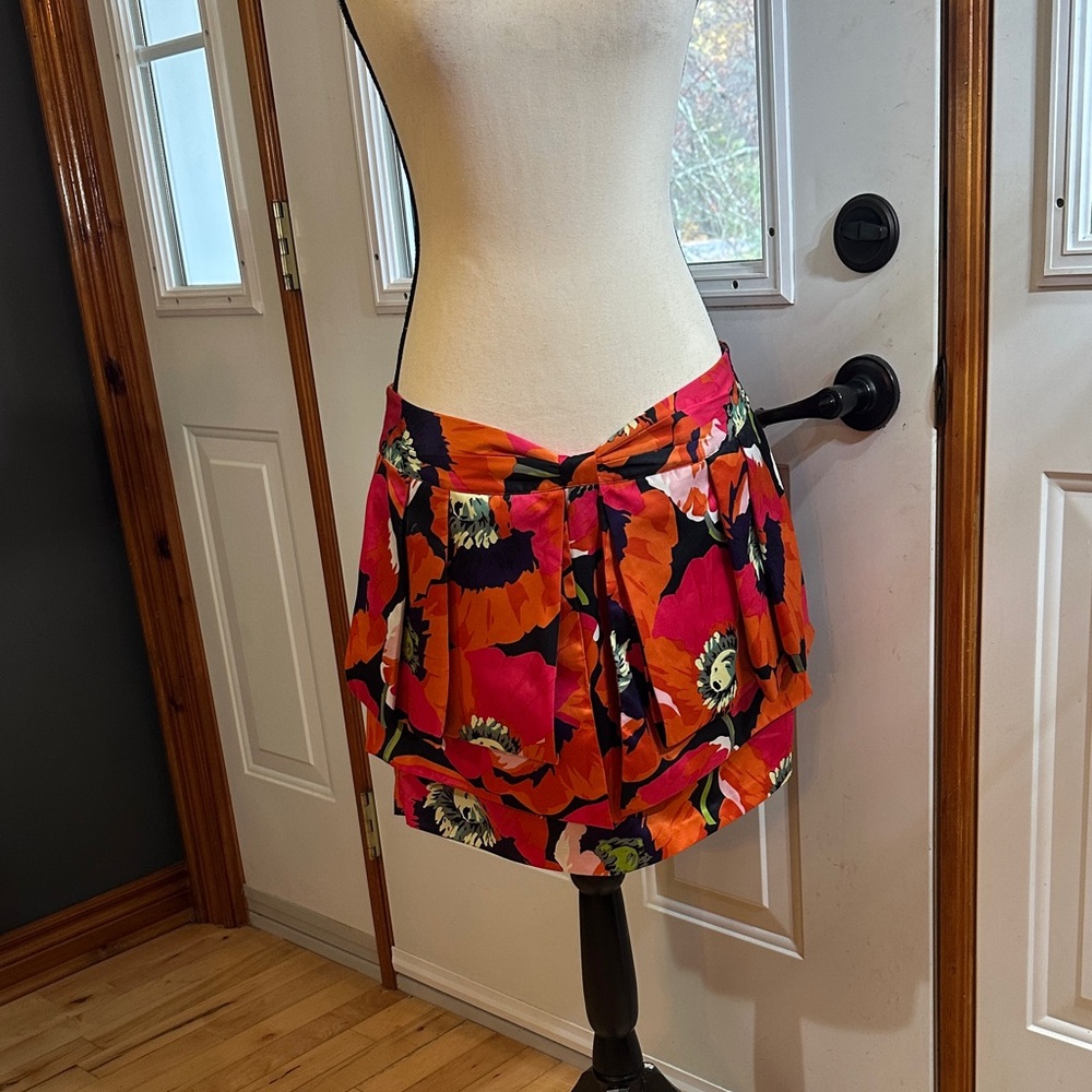 Ted Baker Pink and Orange Floral Mini Skirt